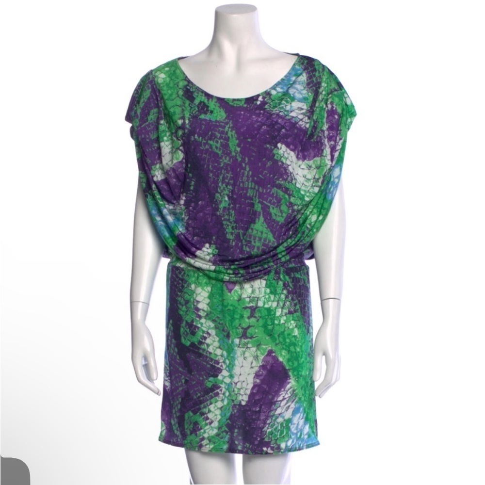 Nwot - La Perla - Peacock Color Silky Dress - Picture 1 of 3